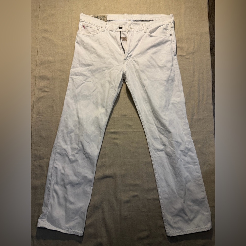 Polo Ralph Lauren Hampton Straight Stretch Jean 35 x 32 white